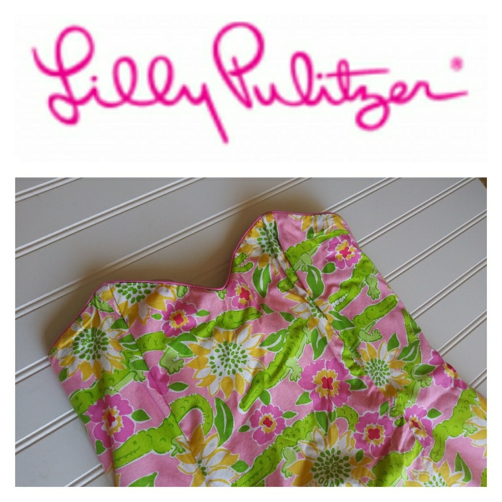 Lilly Pulitzer Strapless Alligator Dress